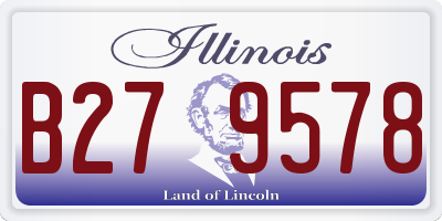 IL license plate B279578