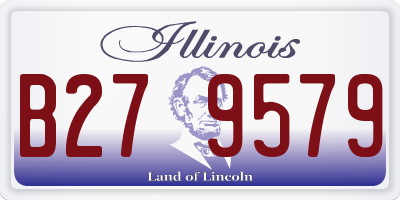 IL license plate B279579