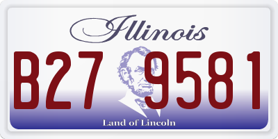 IL license plate B279581
