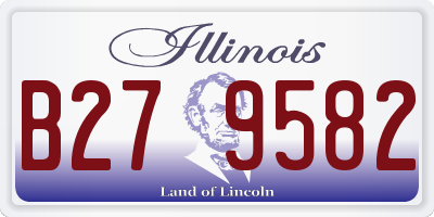 IL license plate B279582