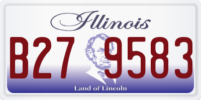 IL license plate B279583