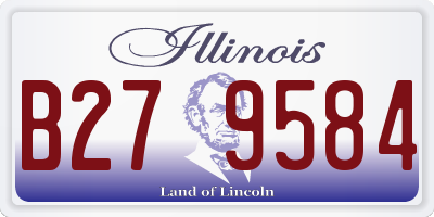 IL license plate B279584