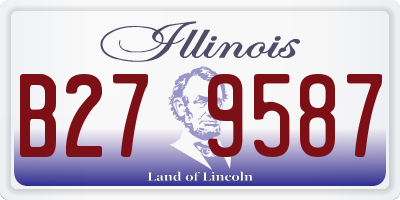 IL license plate B279587