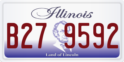 IL license plate B279592