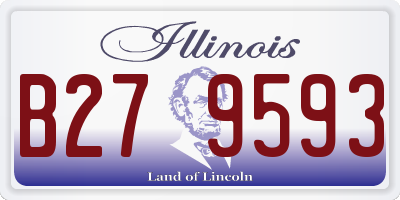 IL license plate B279593