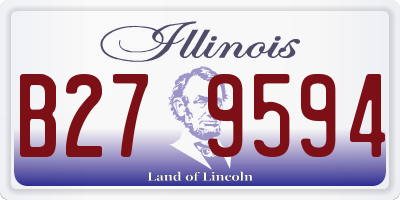 IL license plate B279594