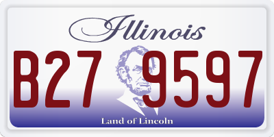 IL license plate B279597