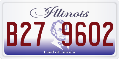 IL license plate B279602