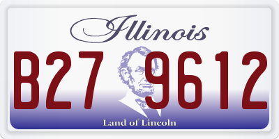IL license plate B279612