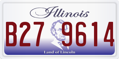 IL license plate B279614