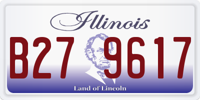 IL license plate B279617