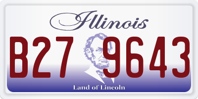 IL license plate B279643