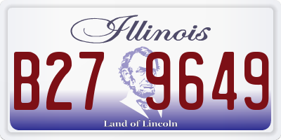 IL license plate B279649