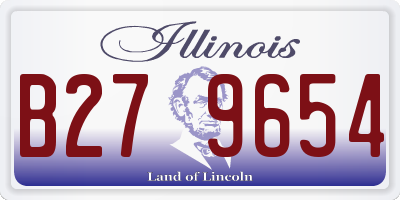 IL license plate B279654