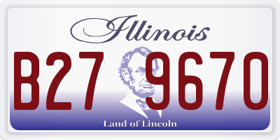 IL license plate B279670