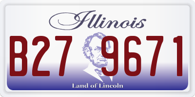 IL license plate B279671