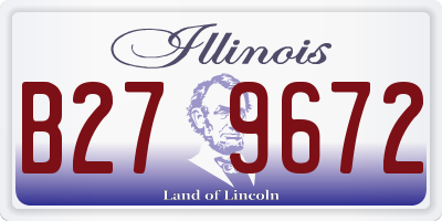 IL license plate B279672