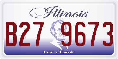 IL license plate B279673