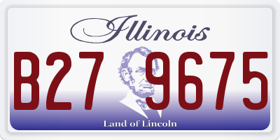 IL license plate B279675