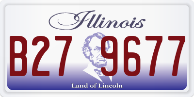 IL license plate B279677