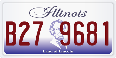 IL license plate B279681