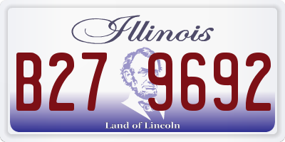 IL license plate B279692