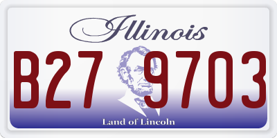 IL license plate B279703