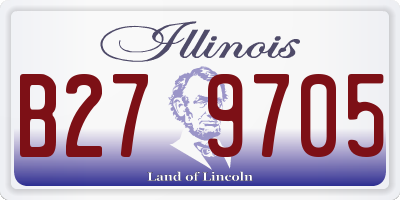IL license plate B279705