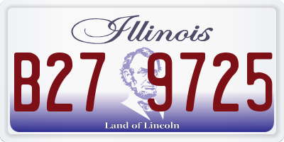 IL license plate B279725