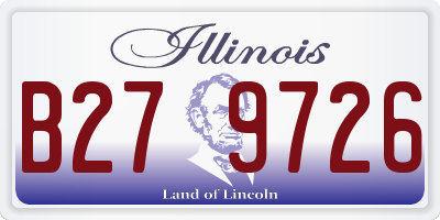 IL license plate B279726