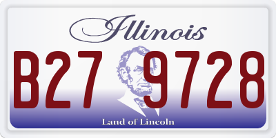 IL license plate B279728