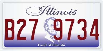 IL license plate B279734