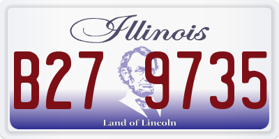 IL license plate B279735
