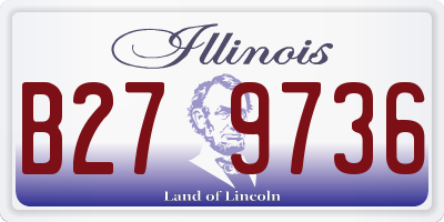 IL license plate B279736