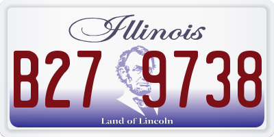 IL license plate B279738