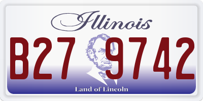 IL license plate B279742