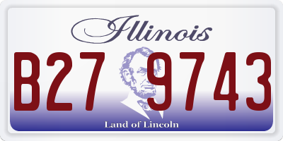 IL license plate B279743