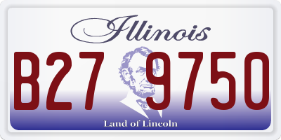 IL license plate B279750