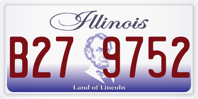 IL license plate B279752