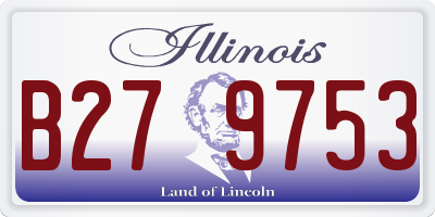 IL license plate B279753