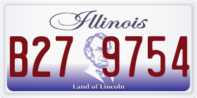IL license plate B279754