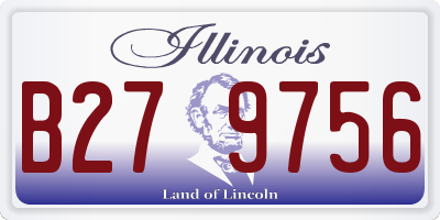 IL license plate B279756