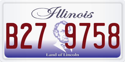 IL license plate B279758