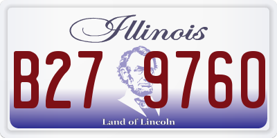 IL license plate B279760