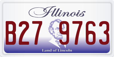IL license plate B279763
