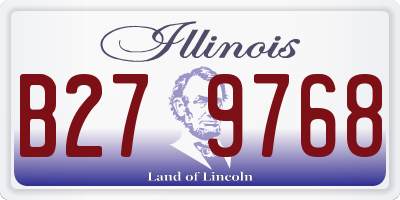 IL license plate B279768