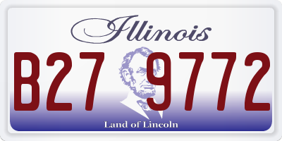 IL license plate B279772