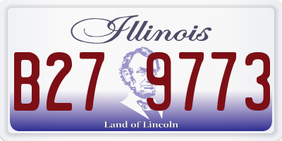 IL license plate B279773