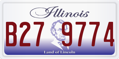 IL license plate B279774