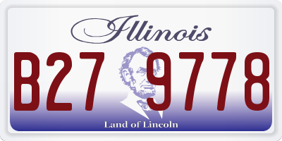 IL license plate B279778